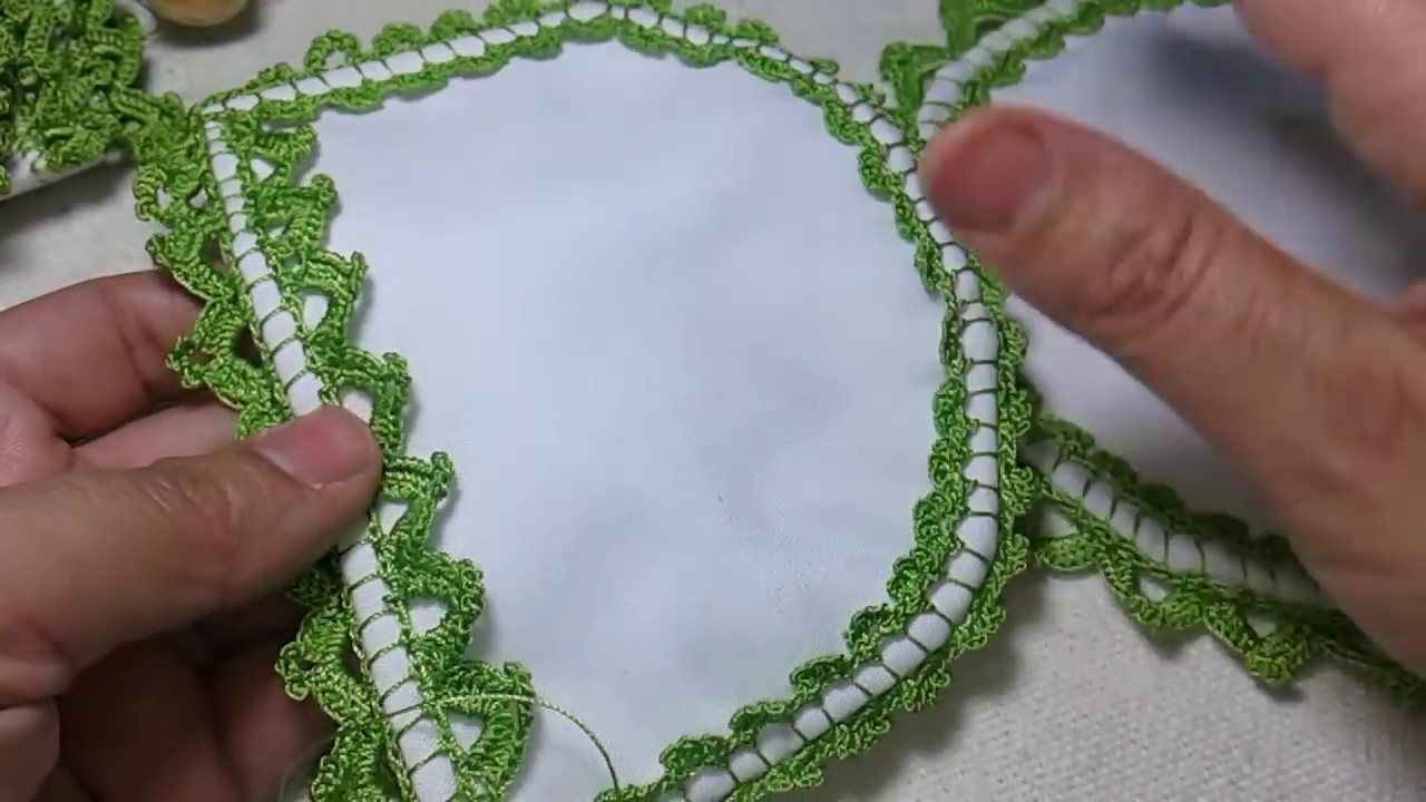 الجزء الرابع من ورش طقم شاي بالكروشي يد البراد