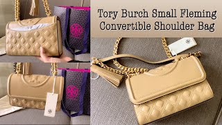 Tory Burch Small Fleming Convertible Shoulder Bag in Brown