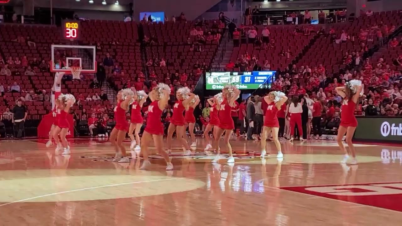 The Scarlets Dance Team Performance Nebraska Women's Basketball vs. Creighton 