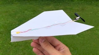 How to Make a Paper Plane with DC Motor - Electric Paper Aeroplane