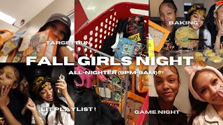 VLOG: PULLING A ALLNIGHTER (9PM9AM!): GIRLS NIGHT, LIT playlist, baking, target run + |YONIKKAA