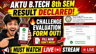 Aktu btech 8 sem result out 🎉 aktu latest news/ aktu Even sem result