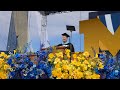 Fritz brown addresses university of michigan graduates at 2024 spring commencement