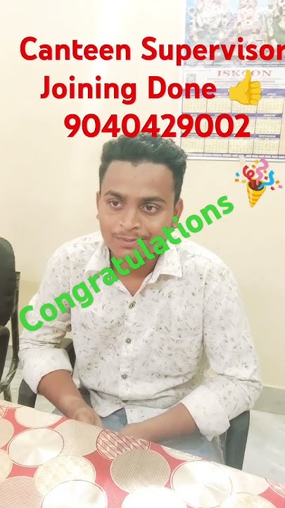 canteen-supervisor-job-ll-joining-done-ll-youtube-short-video-ll-viral