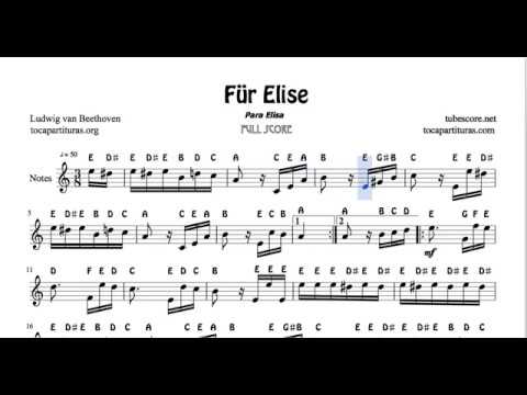 Partituras de Para Elisa para todos los Instrumentos en formato PDF, MIDI y JPG