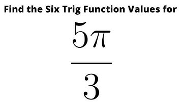 Find the Six Trigonometric Function Values for 5pi/3