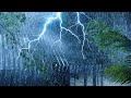 Rainstorm Sounds for Sleeping | Heavy Rain, Mighty Thunder &amp; Strong Wind | White Noise Thunderstorm