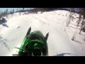 ARCTIC CAT LONG NICE FUN HILLCLIMB IN SPRING POWDER SNOW