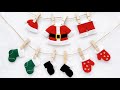 サンタのランドリーガーランドの作り方！フェルトでかわいいサンタのお洋服 - フェルトのクリスマス飾り | Santa Laundry Garland