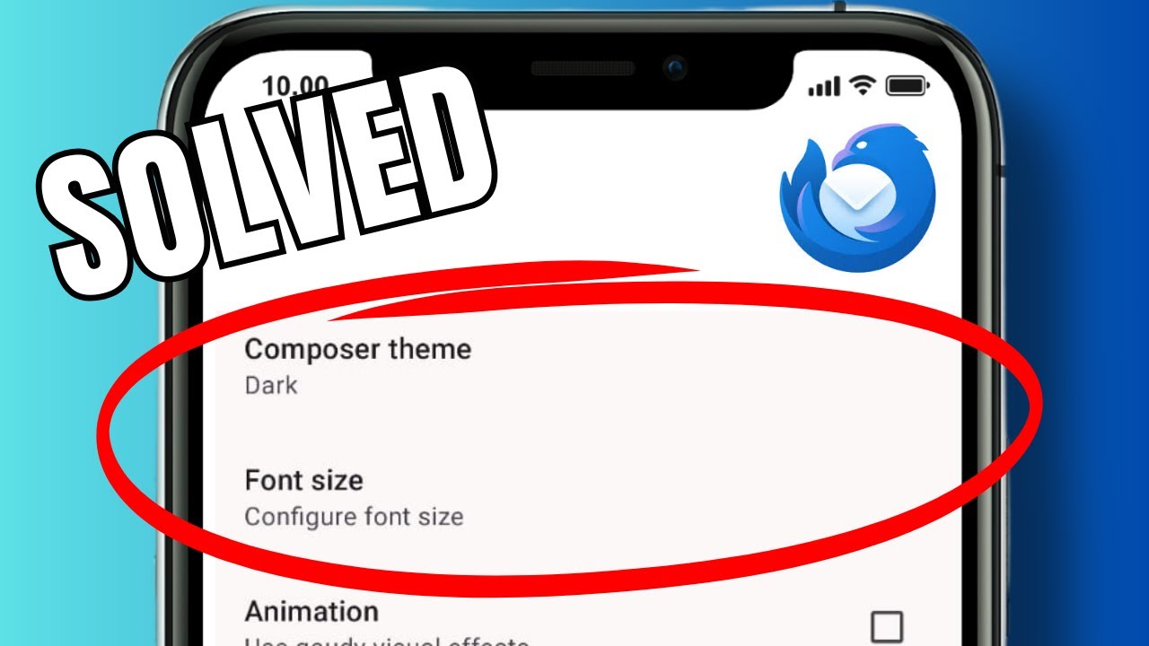 How to adjust the font size in Thunderbird