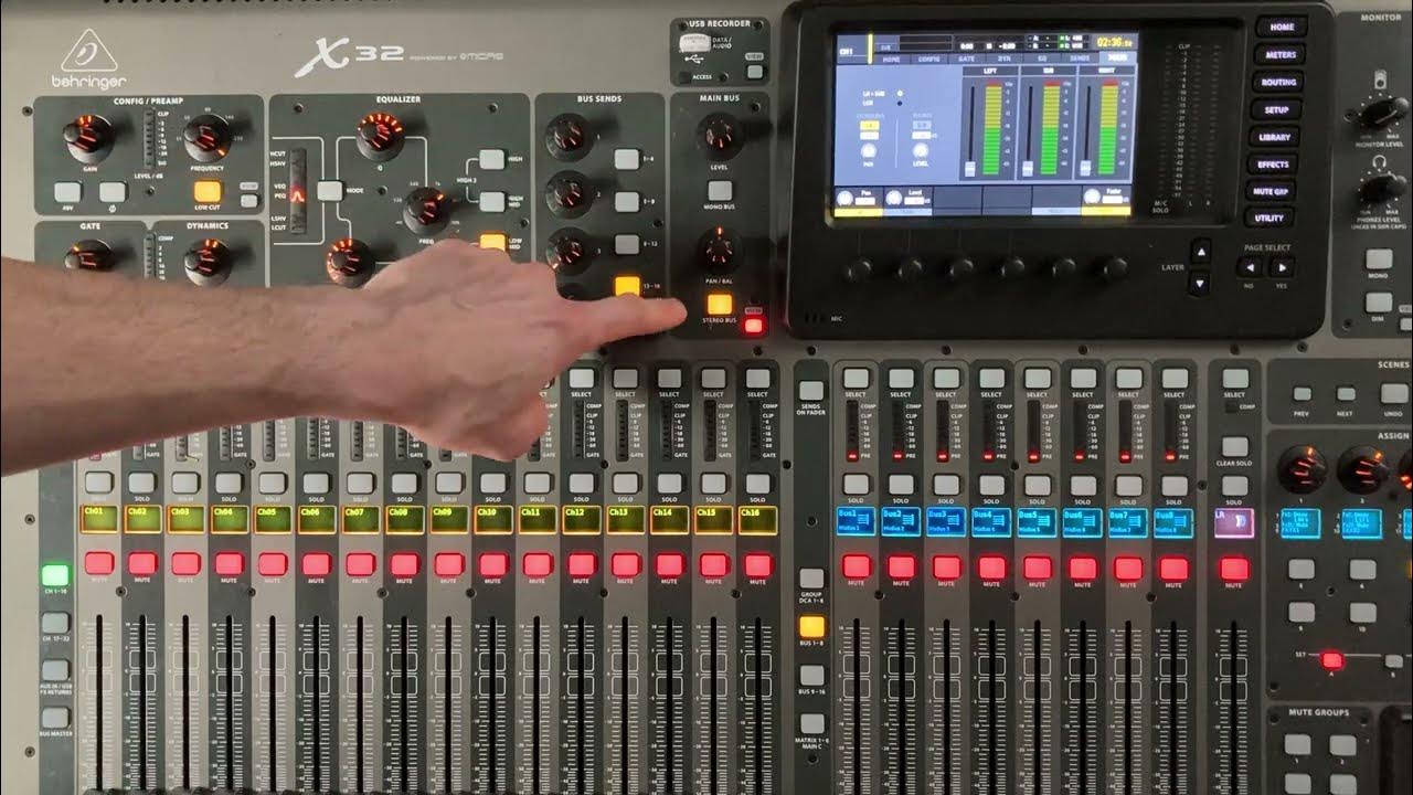 Behringer X32 Navigation Luke M. Powers YouTube