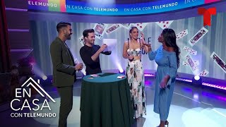 Un mago cautiva con sus trucos a Carlos Adyan, Aleida Ortiz y Chicky Bombon | En Casa Con Telemundo