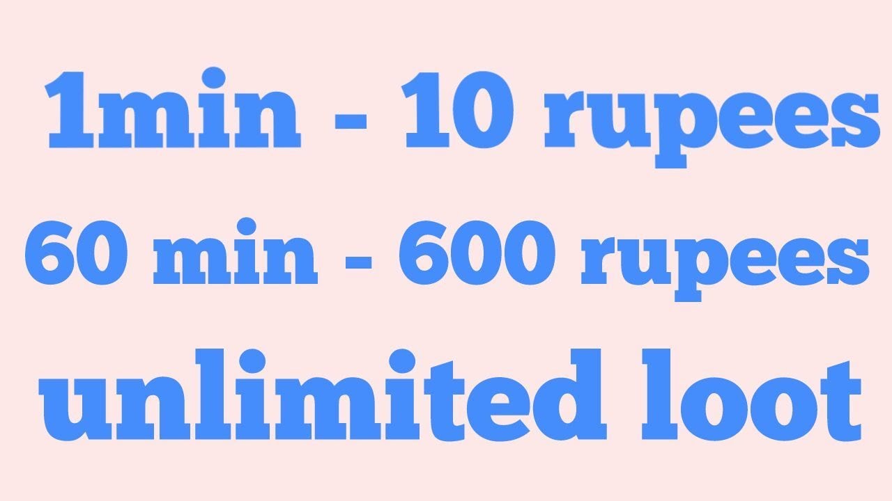 1 minutes = 10 rupees ' 60 minutes = 600 rupees
