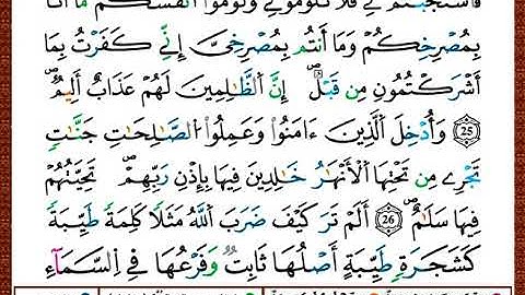 ختمة مصحف التجويد برواية قالون الصفحة رقم 258