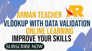 Vlookup with Data Validation in Excel in Urdu & Hindi(2022)