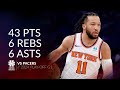 Jalen brunson 43 pts 6 rebs 6 asts vs pacers 2024 po g1