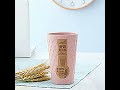 Household creative wheat straw diamond pattern mouthwash cup for couples