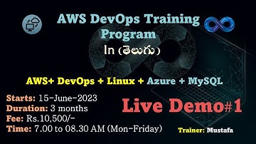 Live Demo#1 | AWS DevOps 15June2023 batch | Cloud Computing In Telugu | Amazon Web Services