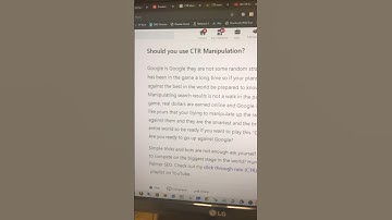 Should You Use CTR Manipulation?
