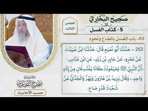 [253] حديث: أن النبي وميمونة كانا يغتسلان من إناء واحد [كتاب الغسل - باب الغسل بالصاع ونحوه]