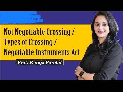 Types of Crossing a Cheque (explanation + video lecture)