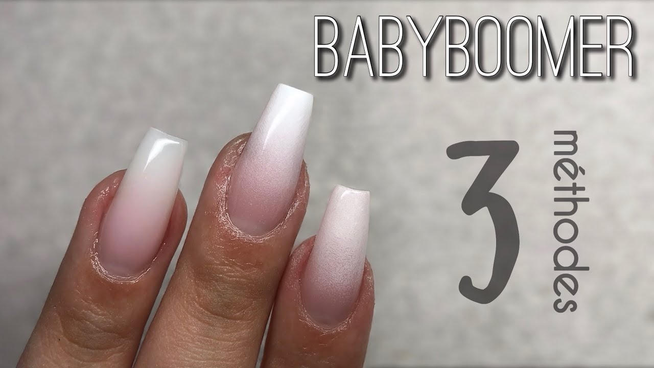 3 méthodes pour faire un BABY-BOOMER - Ongles en gel