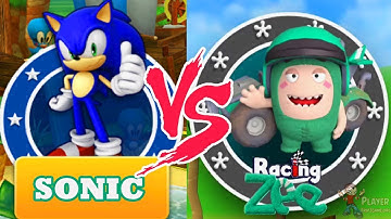 Sonic Dash vs Oddbods Turbo Run - Sonic & Racing Zee New Character Android/iOS Gameplay