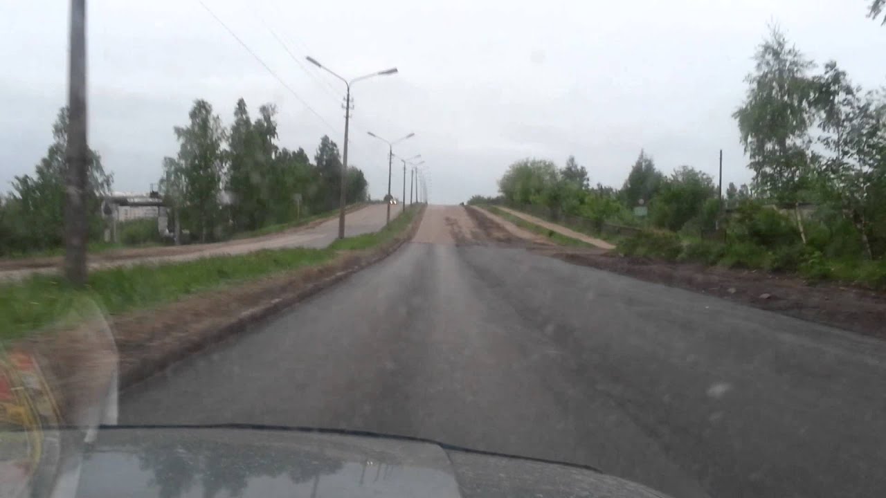 Ремонт дороги напротив техникума в Тихвине - YouTube