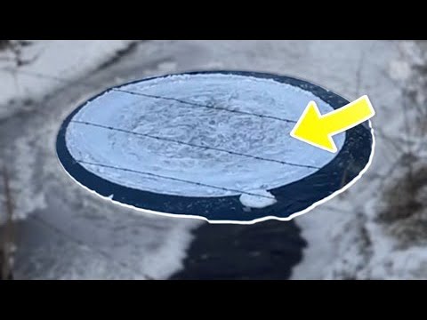 How do these circular ice discs form?