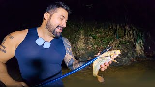 A PESCA DE ARPÃO - Pescando, Preparando e Comendo!