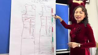 7.Ài Vẽ Công Thức Áo Dài Đa Năng - Thân Sau Chú Ý Hạ Eo - Hạ Xẻ Tà