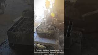 Cement Product Manufacturing Process with Vibration Table Molding