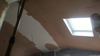 Vaulted ceiling time lapse plastering