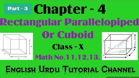 Chapter-4,Rectangular Parallelopiped Or Cuboid, For class 10th,WBBSE, Math No.11,12,13 by Ahrar.