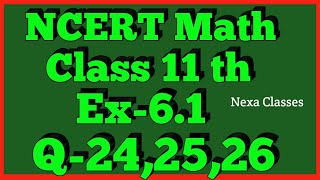Class 11th Maths, Ex-5.1, Q24,25,26 Chapter 5 ( Linear Inequalities ) Maths CBSE NCERT