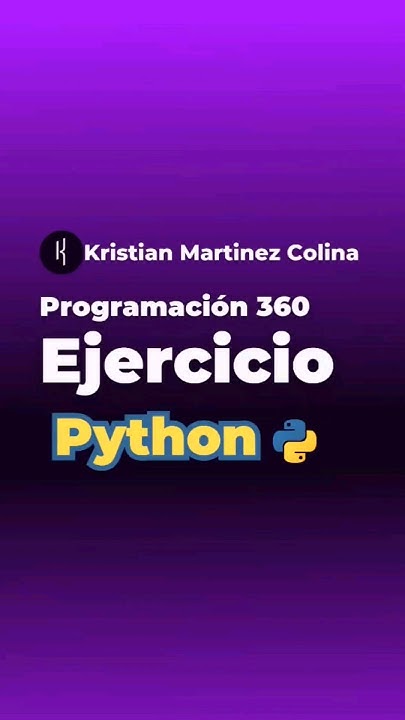 Ejercicio de Python básico para aprender a programar en Python #python ...