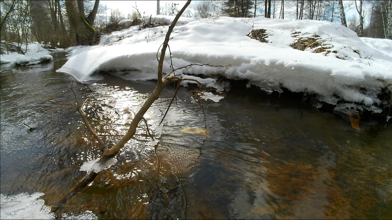 Running water in the stream