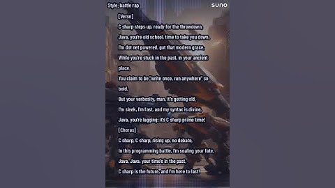 C# vs Java battle rap | #AIArt # AIMusic