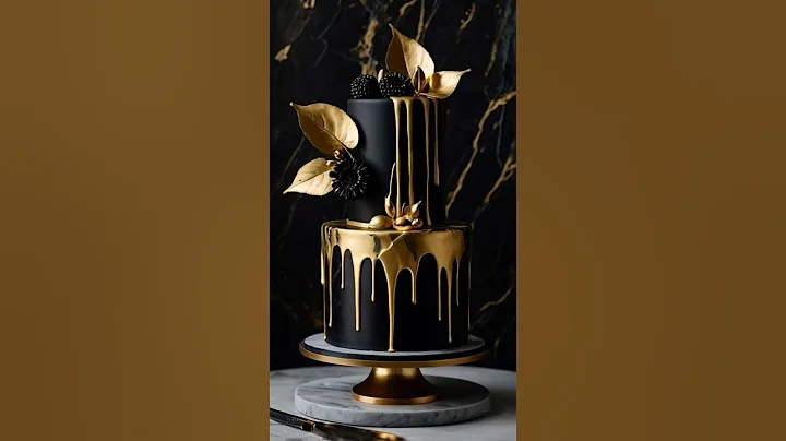 Top 50 Black Gold Wedding Cake Trends for 2025 l #goldcake #weddingcake #blackgoldcake