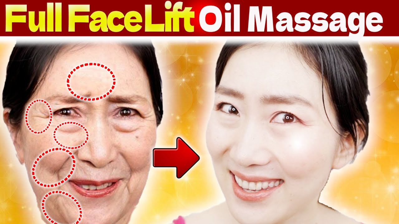 Full Face Oil Massage for Lifting up Sagging and Removing Wrinkles to