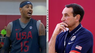 Carmelo Anthony & Coach K Mic'd Up - Training Camp | 2016 USA Basketball Showcase
