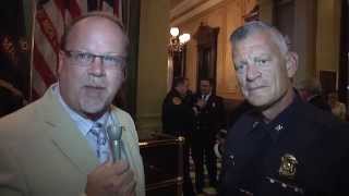 Rep. Jim Runestad welcomes special guests to the Capitol in Lansing