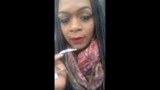 Queen Smoking With Matte Red Lips