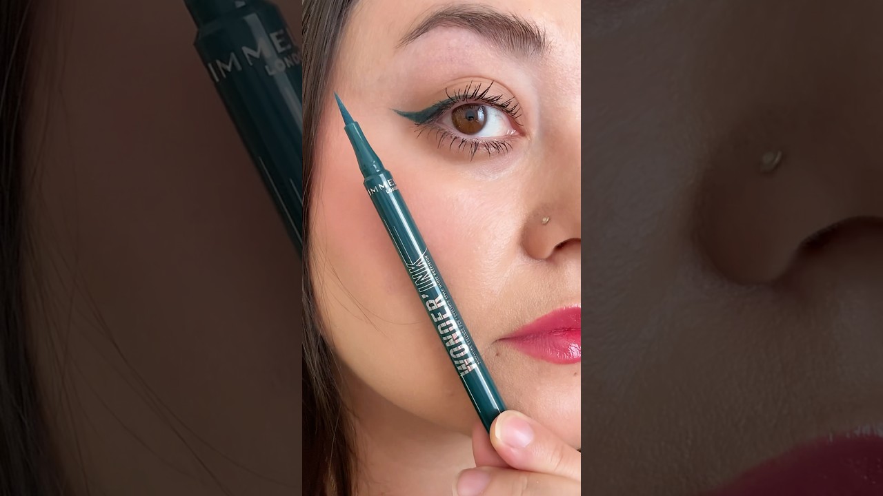 Green liquid liner for Summer. 