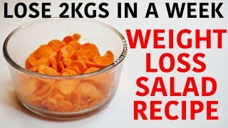 Carrot Salad For Weight Loss | Weight Loss Salad For Thyroid | Thyroid Diet Recipes For Weight Loss