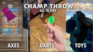 Champ Throw Interactive - All in one system: axes, darts, toys!