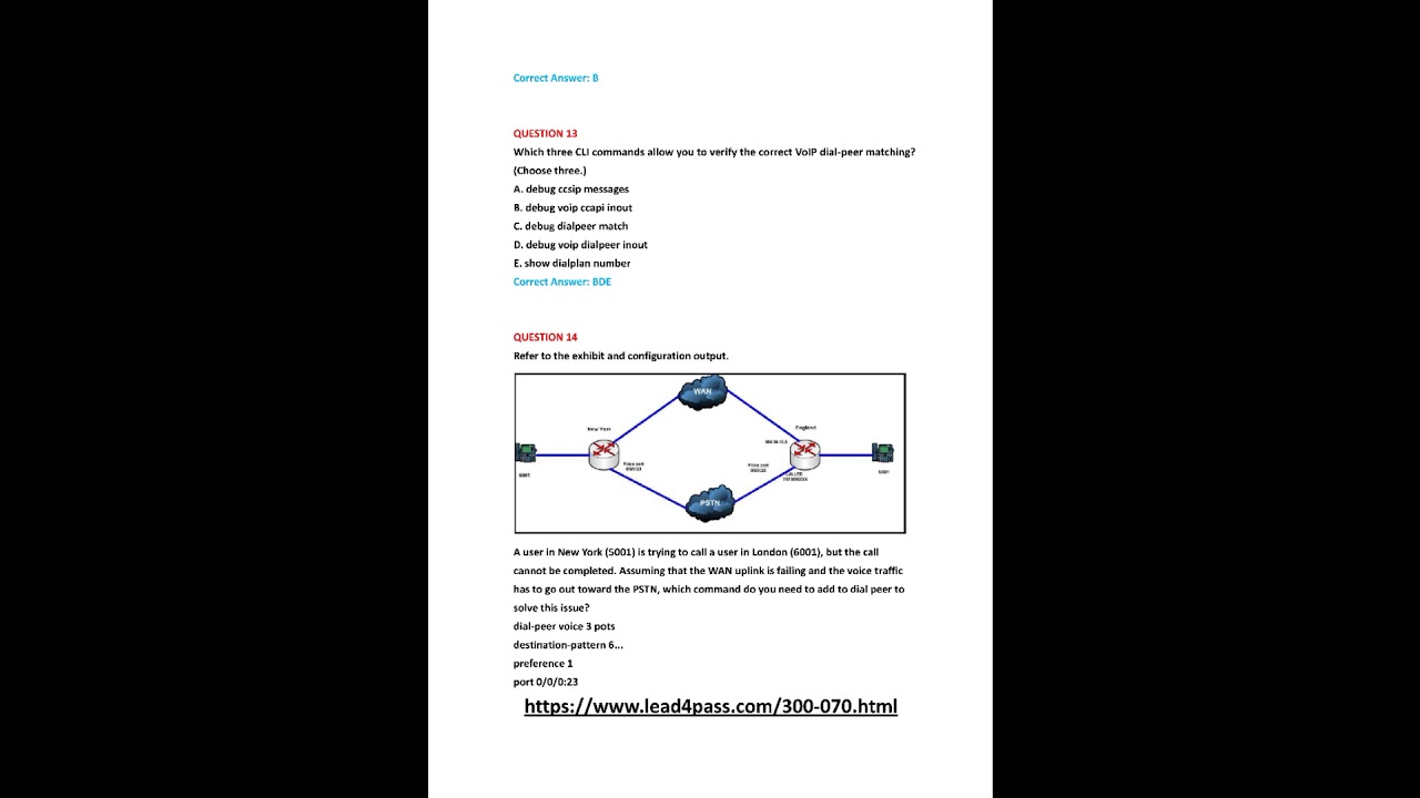 [2018 NEW] Cisco CCNP Collaboration 300-070 Dumps Best Questions And Answers