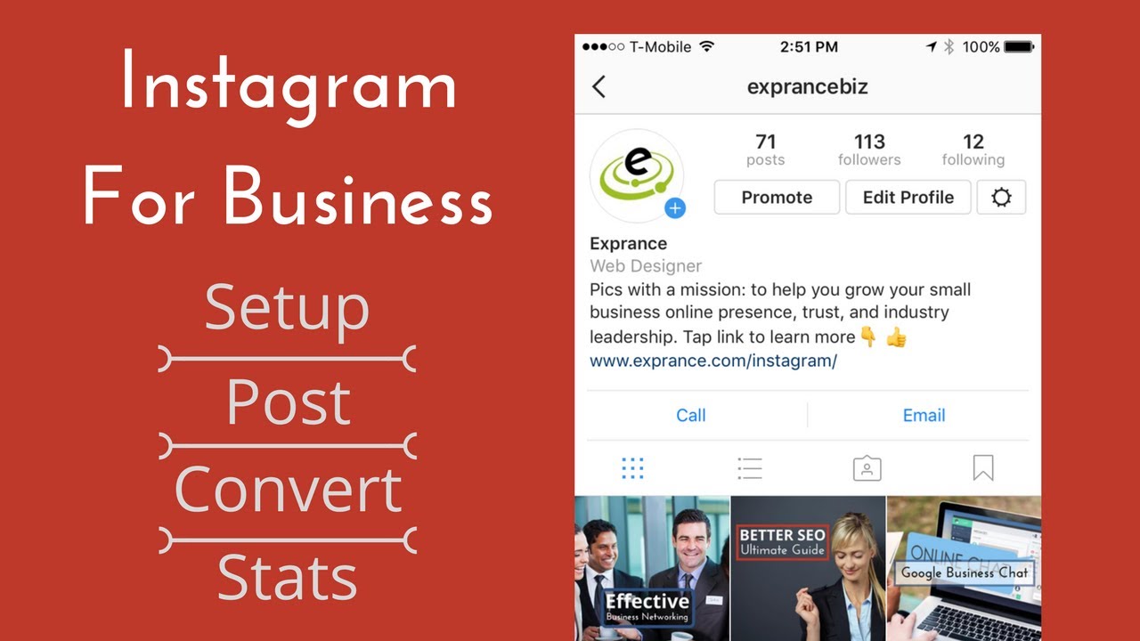 Instagram For Business: Setup Your Profile - Make First Post - Convert ...