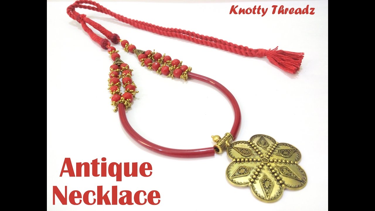 How to make Antique Jewelry Necklace at Home Tutorial !! YouTube