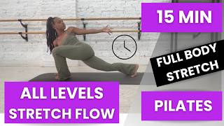 STRETCH WITH ME |15 MIN EXPRESS MAT PILATES | NO EQUIPMENT | PILATES FOR BLACK WOMEN